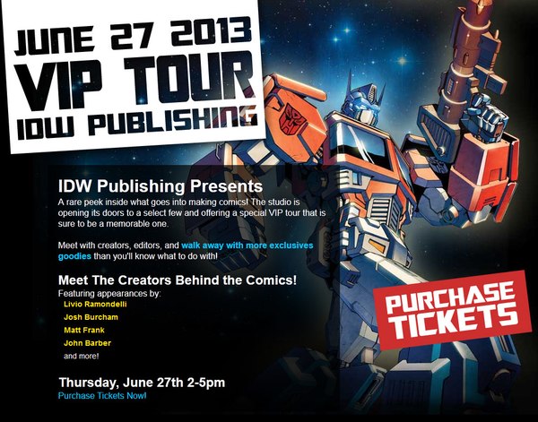 BotCon 2013   IDW Announce Transformers VIP Tour Thursday, June 27th (1 of 1)